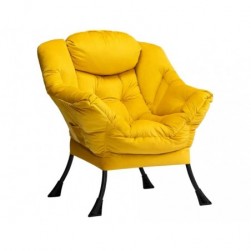 HollyHOME Fauteuil Salon Fauteuil Scandinave Fauteuil de Lecture,Jaune