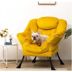 HollyHOME Fauteuil Salon Fauteuil Scandinave Fauteuil de Lecture,Jaune