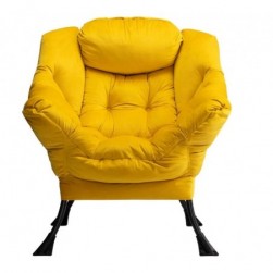 HollyHOME Fauteuil Salon Fauteuil Scandinave Fauteuil de Lecture,Jaune