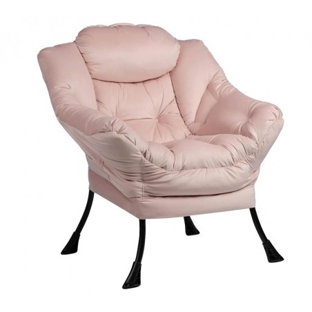 HollyHOME Fauteuil Salon Fauteuil Scandinave Fauteuil de Lecture,Rose Clair