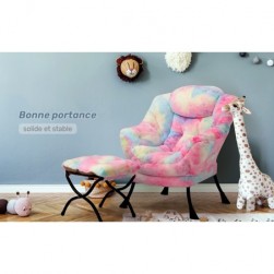 HollyHOME Fauteuil Scandinaves Peluche Fauteuil de Lecture Chaise