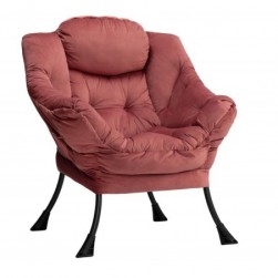 HollyHOME Fauteuil Salon Fauteuil Scandinave Fauteuil de Lecture，Rouge Brique