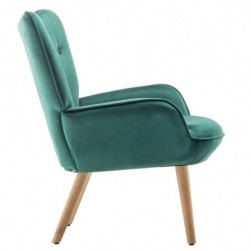 HollyHOME Fauteuil avec Repose Pied Fauteuil Relax ,Vert