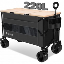 Chihee Chariot de Jardin Pliable Chariot de Plage,Portable Chariot