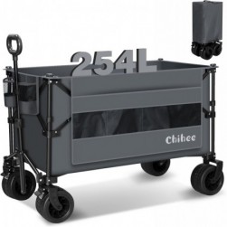 Chihee Chariot de Jardin Pliable Chariot Utilitaire pour l'extérieur,Gris