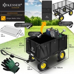 KESSER Chariot de Transport 550 kg Chariot de Transport Chariot de Jardinage