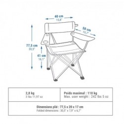 FAUTEUIL PLIANT POUR LE CAMPING - BASIC