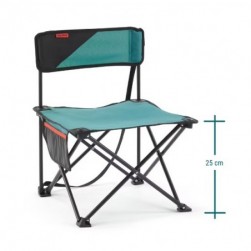 CHAISE BASSE PLIANTE DE CAMPING MH100 Bleue