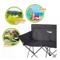 Chaise de camping double pliante Aktive