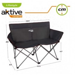 Chaise de camping double pliante Aktive