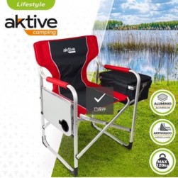 AKTIVE - Chaise Pliante Camping avec Table et Sac Isotherme