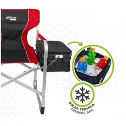 AKTIVE - Chaise Pliante Camping avec Table et Sac Isotherme