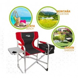 AKTIVE - Chaise Pliante Camping avec Table et Sac Isotherme