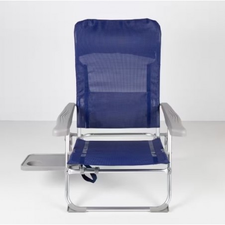 AKTIVE - Chaise Pliante avec Pliage Slim. Chaise de Plage Bleu