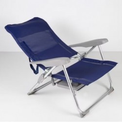 AKTIVE - Chaise Pliante avec Pliage Slim. Chaise de Plage Bleu