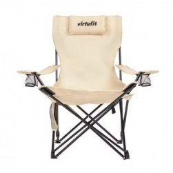 Chaise Pliante Camping - Avec repose-pieds - Beige