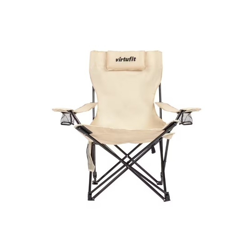 Chaise Pliante Camping - Avec repose-pieds - Beige