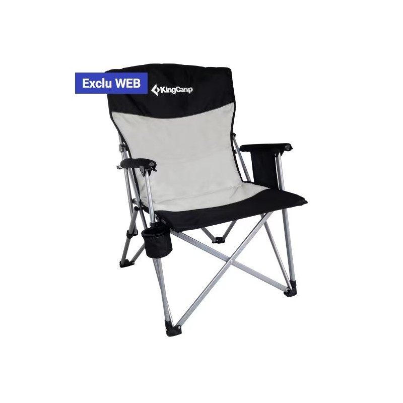 Chaise de camping pliante XL Outdoor Accoudoirs Acier 136 kg