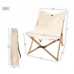 AKTIVE - Fauteuil Pliant Glamping avec Poignée et Sac de Transport