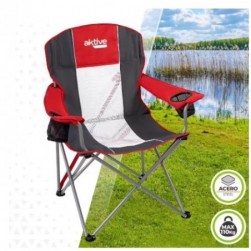 AKTIVE - Chaise de Camping XL avec Porte-Gobelet