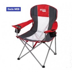 AKTIVE - Chaise de Camping XL avec Porte-Gobelet