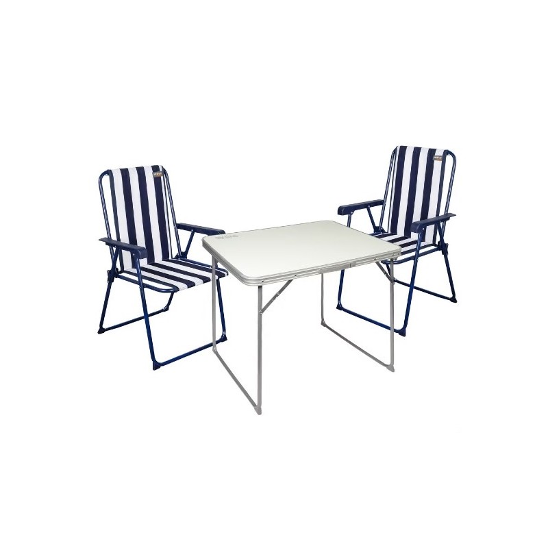 AKTIVE - Ensemble Table Pliante et 2 Chaises Pliantes