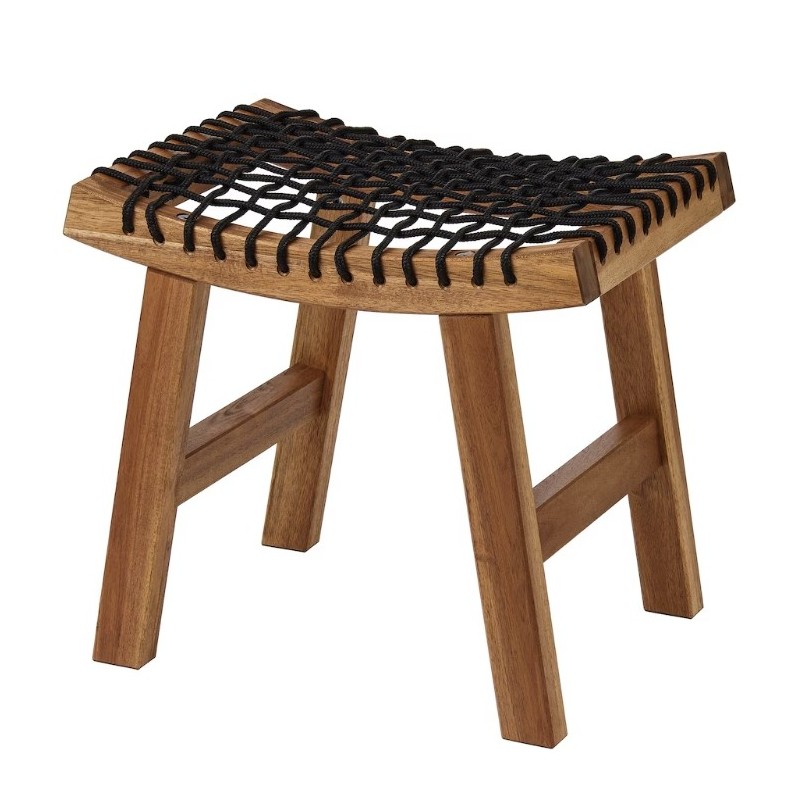 STACKHOLMEN Tabouret, extérieur, teinté brun clair