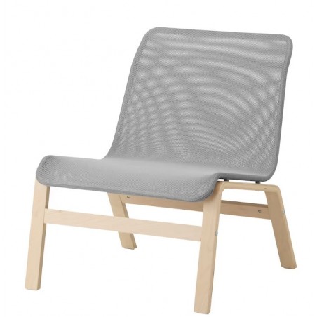 NOLMYRA Fauteuil, plaqué bouleau-gris