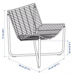 SKÅLBODA Fauteuil, noir