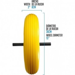 Ferrestock Roue pleine increvable - Jaune