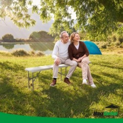 Banc Pliable -Banc de Fête -Banc de Camping -Banc de Jardin en Plastique