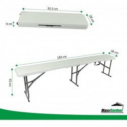 Banc Pliable -Banc de Fête -Banc de Camping -Banc de Jardin en Plastique