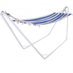 Hamac en tissu avec support ,hamac suspendu sur pied pliable,Bleu