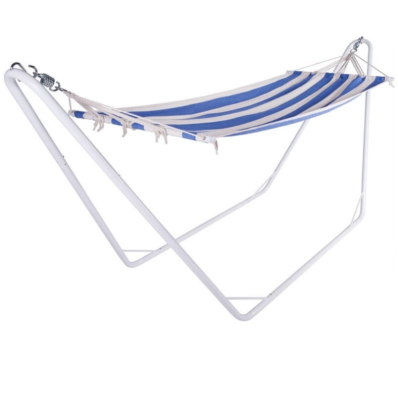 Hamac en tissu avec support ,hamac suspendu sur pied pliable,Bleu