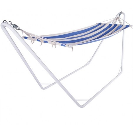 Hamac en tissu avec support ,hamac suspendu sur pied pliable,Bleu