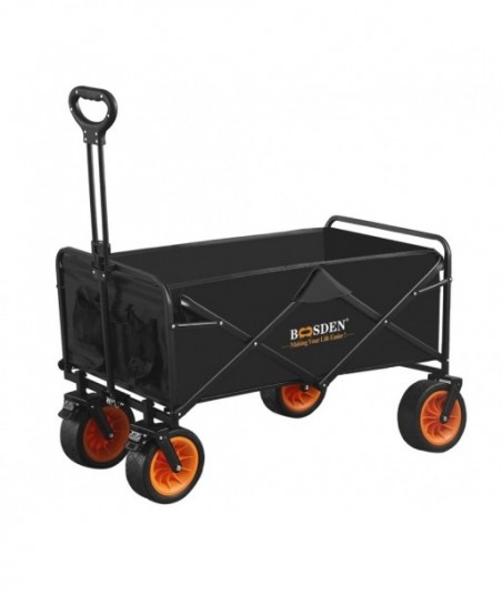 Chariot de Plage Pliable, Chariot Pliable de Jardin, 100L 150KG