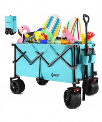 VILLEY Chariot de Plage Pliable, Chariot