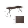 Pack 2 tables pliantes 180cm rectangulaire effet restauration bois thinia Home