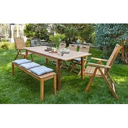 Table de jardin Denia en bois coloris bois