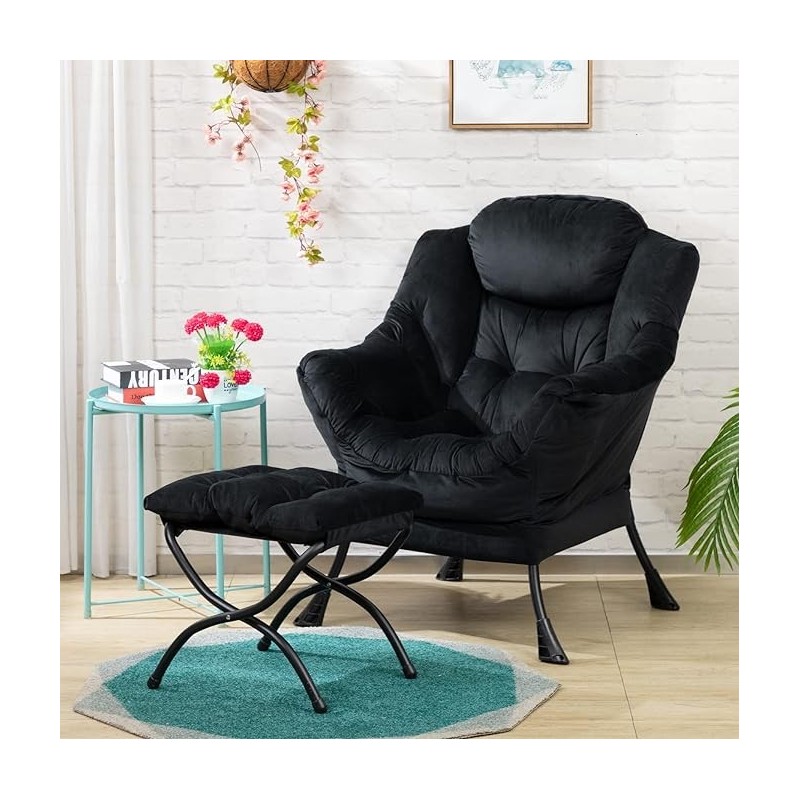 Hollyhome fauteuil scandinave fauteuil velours Lounge canape chaise