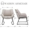 Wahson salon fauteuil confortable salon fauteuil epais  moderne